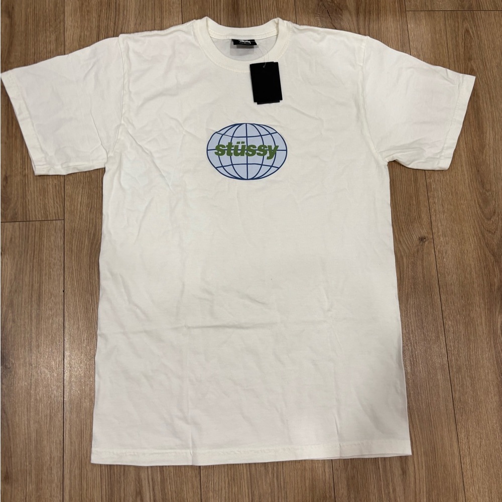 Stussy globe white tee
